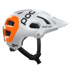 POC Tectal Race MIPS NFC Hydrogen White/fluorescent Orange Avip L 59-62 Cm Helm -Fahrradladen poc tectal race mips nfc hydrogen white fluorescent orange avip helm 2 20626 2