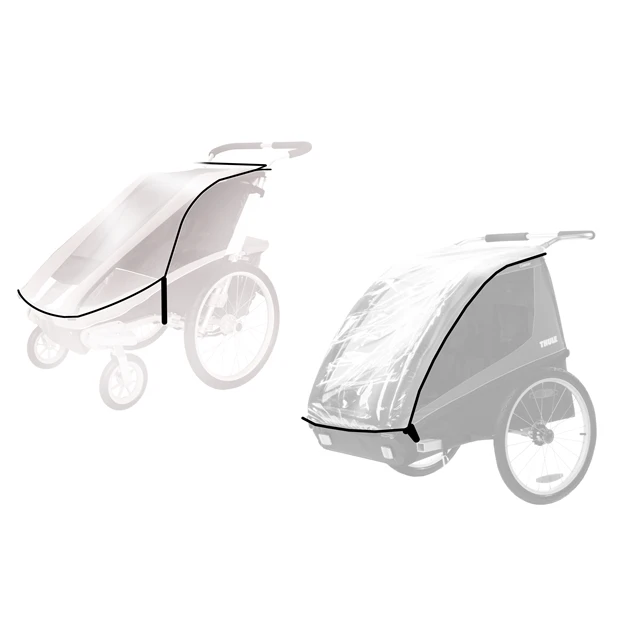 Thule Chariot Regenverdeck Für CROSS 2, LITE 2, SPORT 2 Anhänger